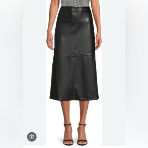 Leather Midi Skirt